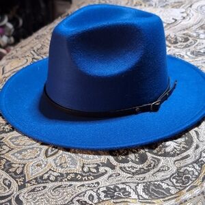 Stylish Blue Fedora Hat